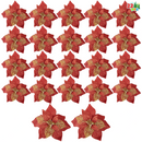 22 Artificial Poinsettia Christmas Flowers