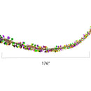 Mardi Gras Fringe Curtains Table Skirt with Garland