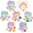 28Pcs Mochi Squishy Toys Boxed with Kids Valentines Cards for Classroom Exchange