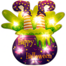 Lighted Witch Legs Cauldron Window Decoration