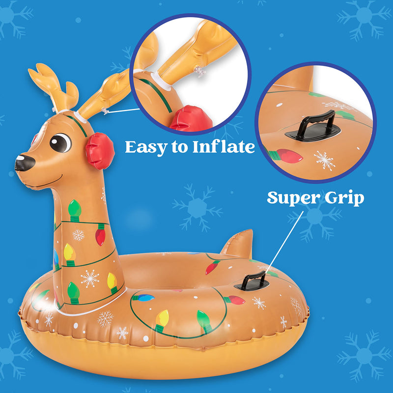 47in Inflatable Reindeer Snow Tube