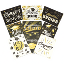 Graduation Cards (Black & Gold) with 9 Designs