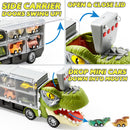 13Pcs Dinosaur Transport Carrier Truck with Mini Car Set