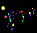 19.7 ft LED Snowflake/Icicle Shape Multicolor Solar String Lights