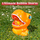 SLOOSH - Orange Dinosaur Bubble Machine
