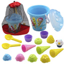 8 Pcs  Ice Cream Mold Beach Toys with Mesh Bag