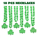 18 Pcs St Patrick's Shamrock Necklaces