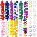 Luau Leis Wrist Bracelets Skirts Set, 48 Pcs