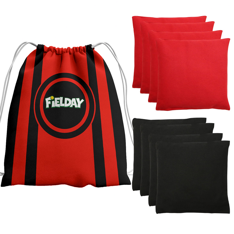 FIELDAY - Red and Black Bean Bags, 8 Pack