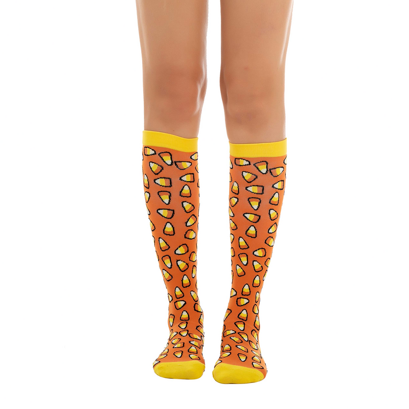 Halloween Compression Socks Candy Corn Style, 3 Packs