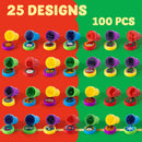 100Pcs Christmas 25 Unique Holiday Design Stampers