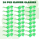 Irish Green Clover Eyeglasses, 24pcs