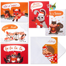 Animals Holiday Cards, 72 Pcs