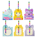 28Pcs Rainbow Pencil  with Kids Valentines Cards for Classroom Exchange