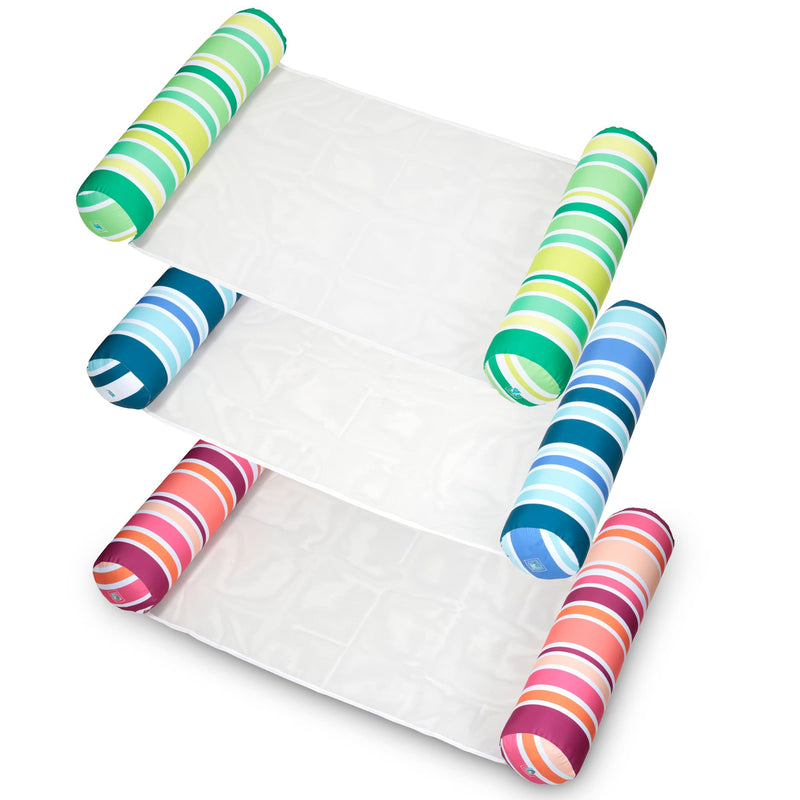 SLOOSH - Colorful Strips Hammock with Net (Blue, Green, Purple)