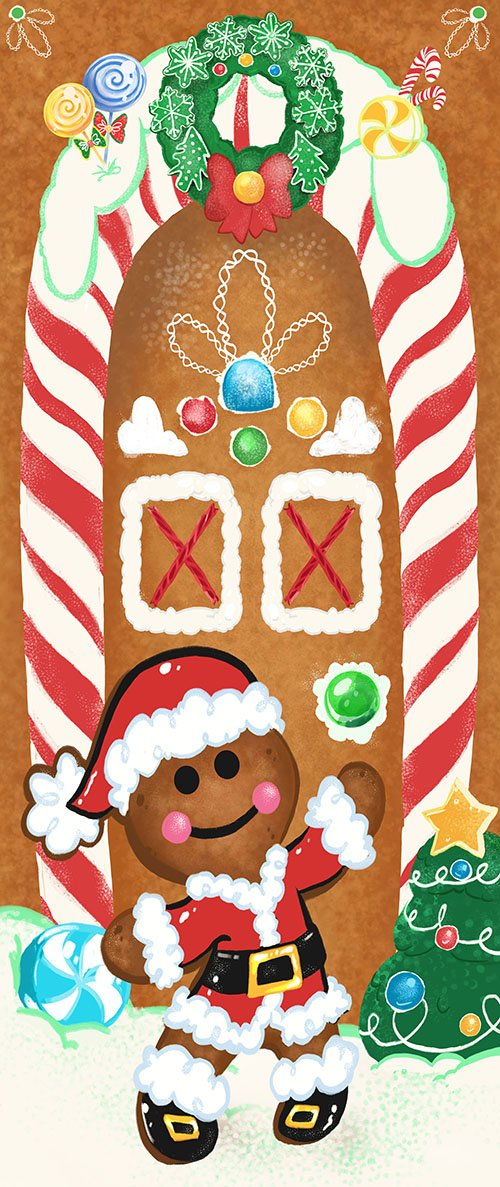 Sweet Gingerbread Door Cover