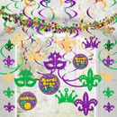 24 Assorted Mardi Gras Party Decorations