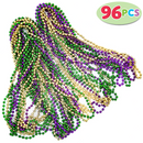 Mardi Gras Beaded Necklace Temporary Tattoos