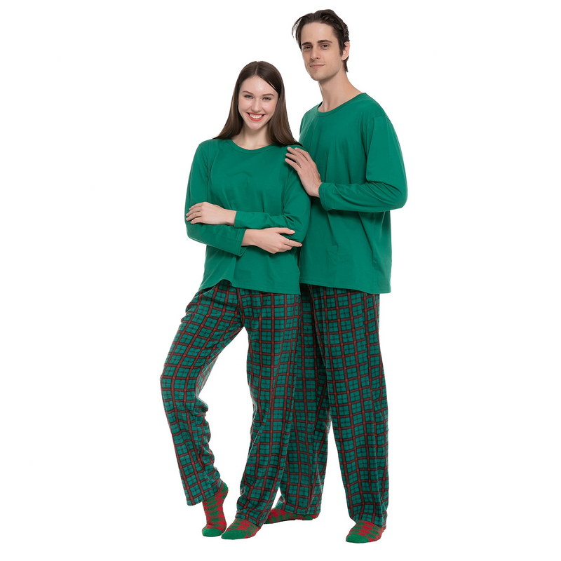 Women Green Plaid Pajamas