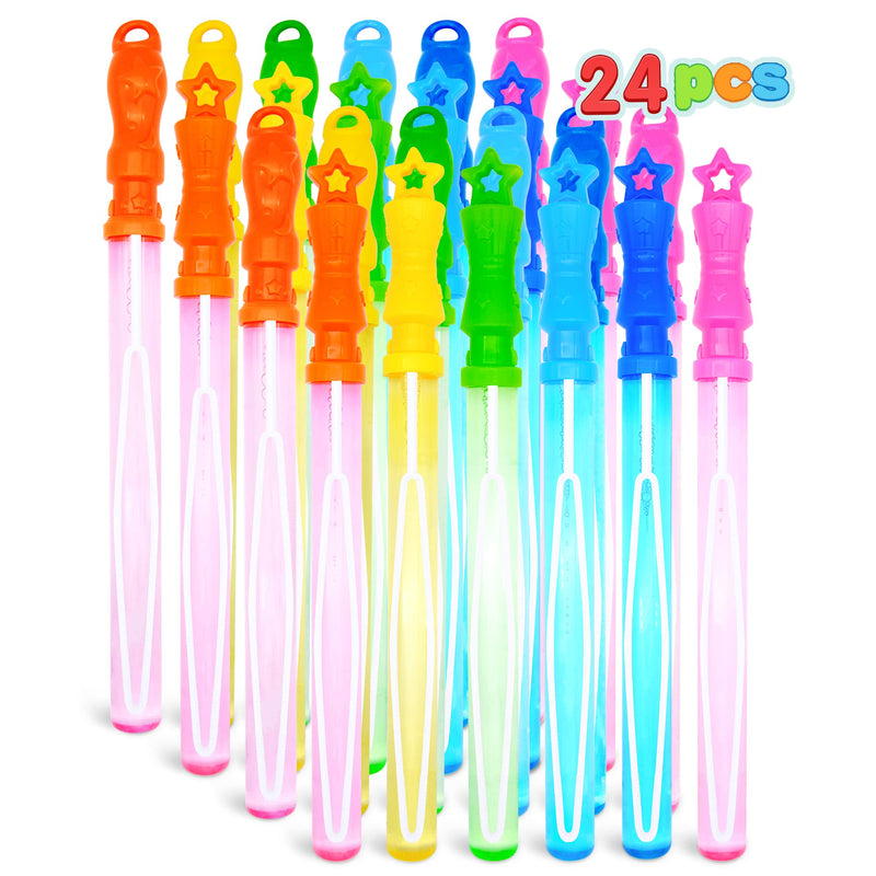 24 Pcs Bubble wands (6 colors)