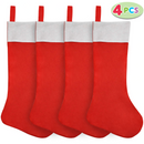 4 Piece 36in Jumbo Felt Christmas Stockings