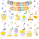 30Pcs Easter Swirl Hanging Decorations Premium Collection