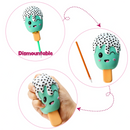 6Pcs Squishy Pen with Valentines Day Cards for Kids-Classroom Exchange Gifts