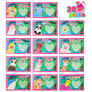 28Pcs Kids Valentines Cards with Animal Erasers-Classroom Exchange Gifts