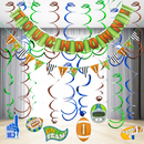 Football Hanging Swirl Decorations