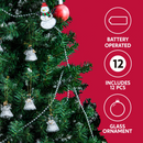 Spun Glass Angel Ornaments With Led Lights, 12-piece Set