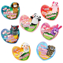 28Pcs Kids Valentines Cards with Animal Finger Puppet Set-Classroom Exchange Gifts