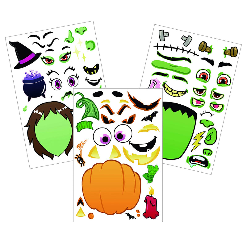 36 Pcs Make-a-face Sticker Sheets