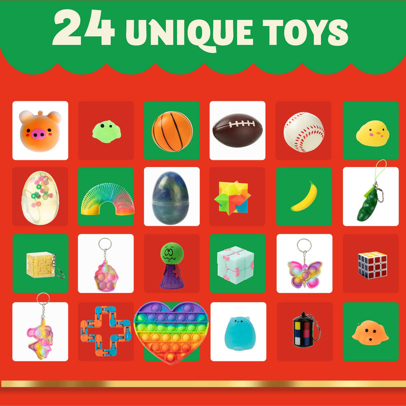24 Days Advent Calendar - Pressure-relief Toys (Heart Last Mouse Lost), 24 Pcs