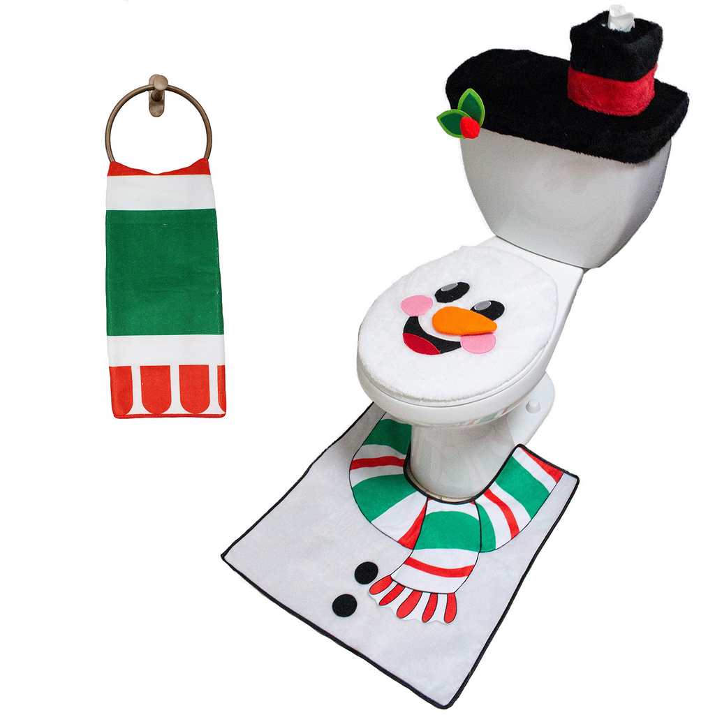 Joyin | 10 Pcs Santa And Snowman Bathroom Decoration