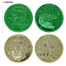 Lucky Leprechaun Plastic Coins And Large Green Cauldron