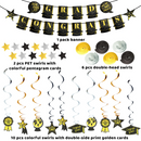 Banner "Congrats Grad" + Hanging Decor, 19 pcs