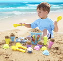 8 Pcs  Ice Cream Mold Beach Toys with Mesh Bag