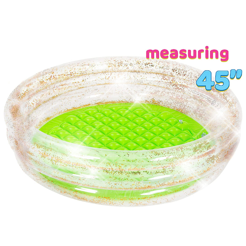 SLOOSH - 45in Inflatable Pool Glitter Transparent Kiddie Pool