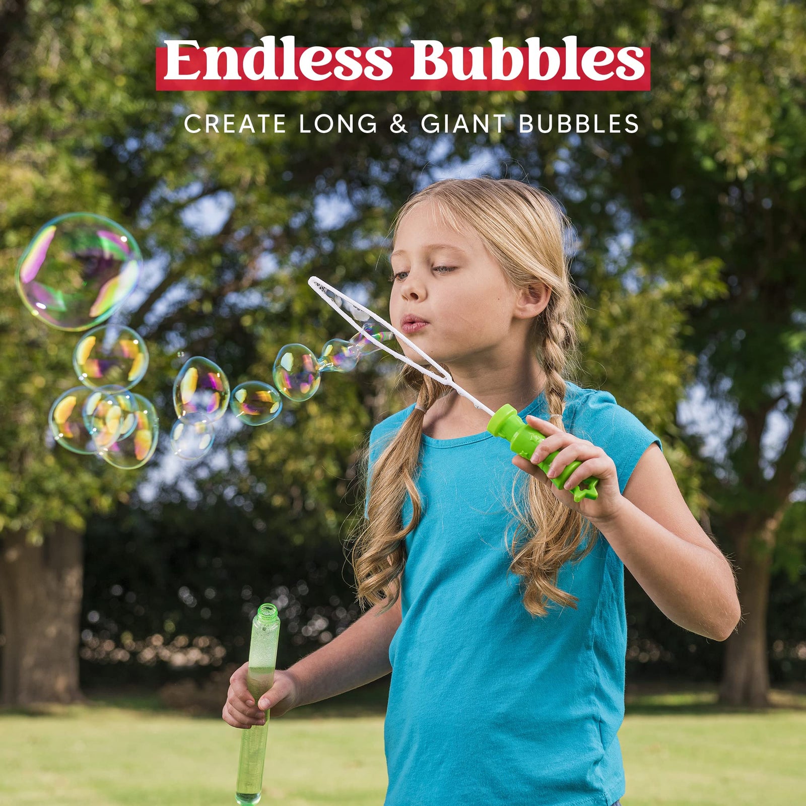 24 Pcs Bubble Wands (6 Colors) - Joyin