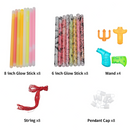 8 Hanging Wands with 8 Weapon Wands, Halloween Glow Sticks Set