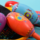 Cinco De Mayo Fiesta Wooden Maracas, 9 Pcs