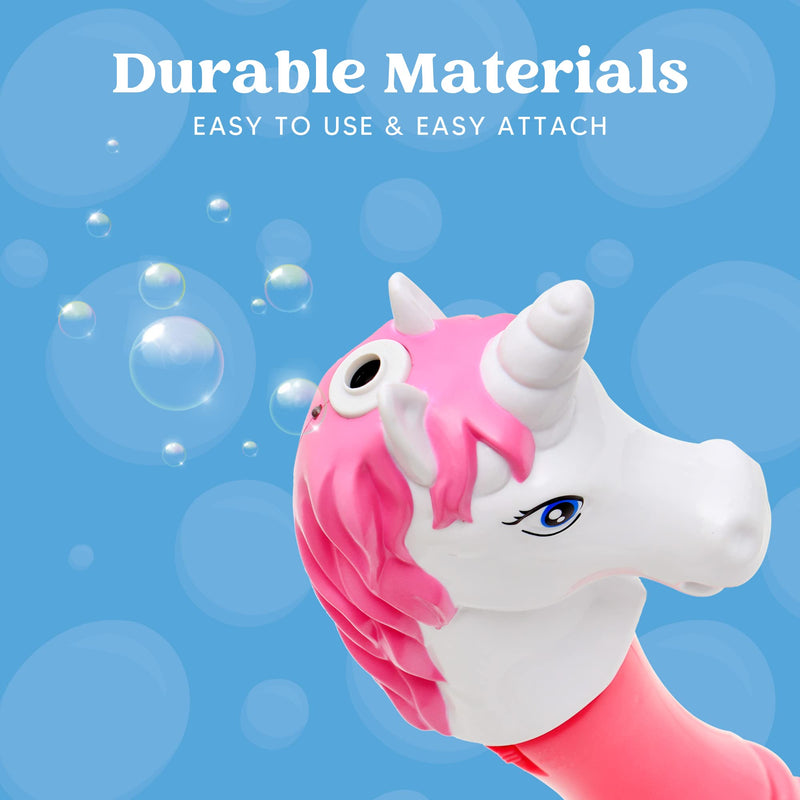 2 Pcs Cute Unicorn Bubble wands with 2 Bottle of 50ML Bubble Solutions