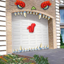 Monster Face Halloween Garage Archway Door Decoration