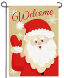 Christmas Burlap Welcome Flag, 2 Pack