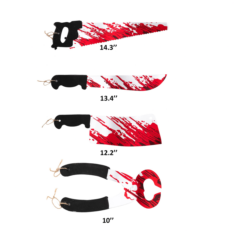 Bloody Banners, Bloody Stickers, and Crime Scene Tape for Halloween, 6 Pcs