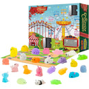 24 Days Advent Calendar - Mochi Squishy (8 General, 8 Glitter, 8 Glow in the Dark), 24 Pcs