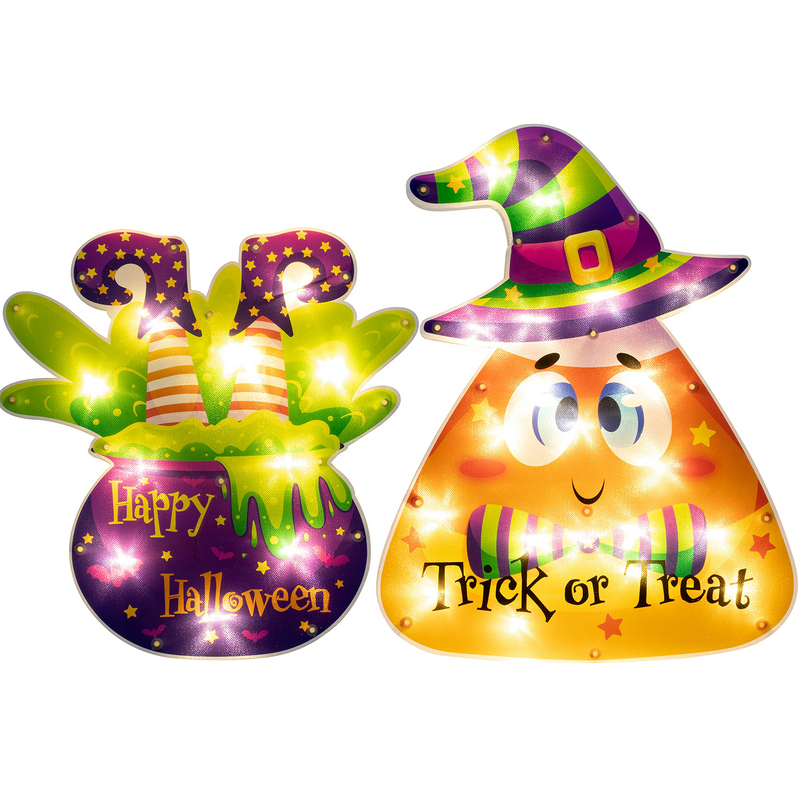 Lighted Window Decorations, 2 Pack