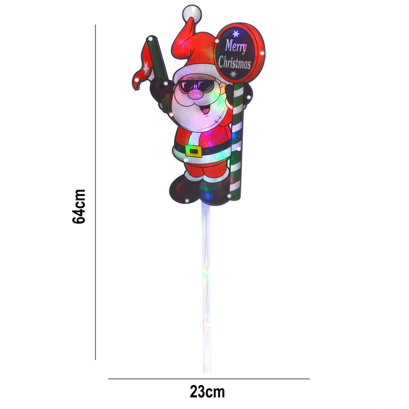 25in Tall Christmas Lighted Santa  with Merry Christmas Sign