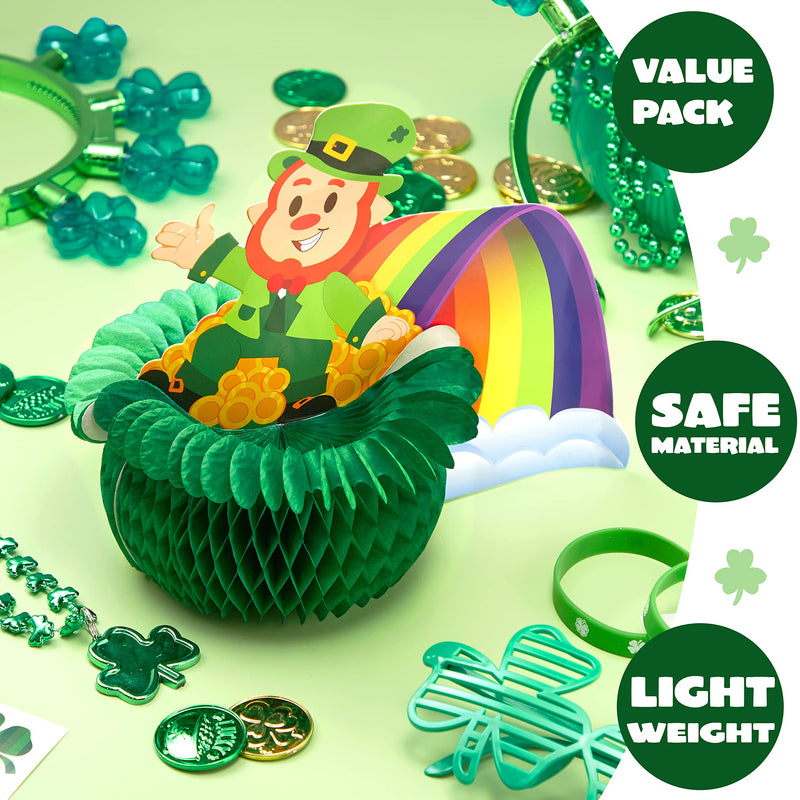St. Patrick's Centerpiece with Colorful Swirls Table Decoration
