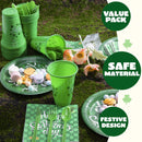 126Pcs St Patrick's Party Supplies Pack for 18 People